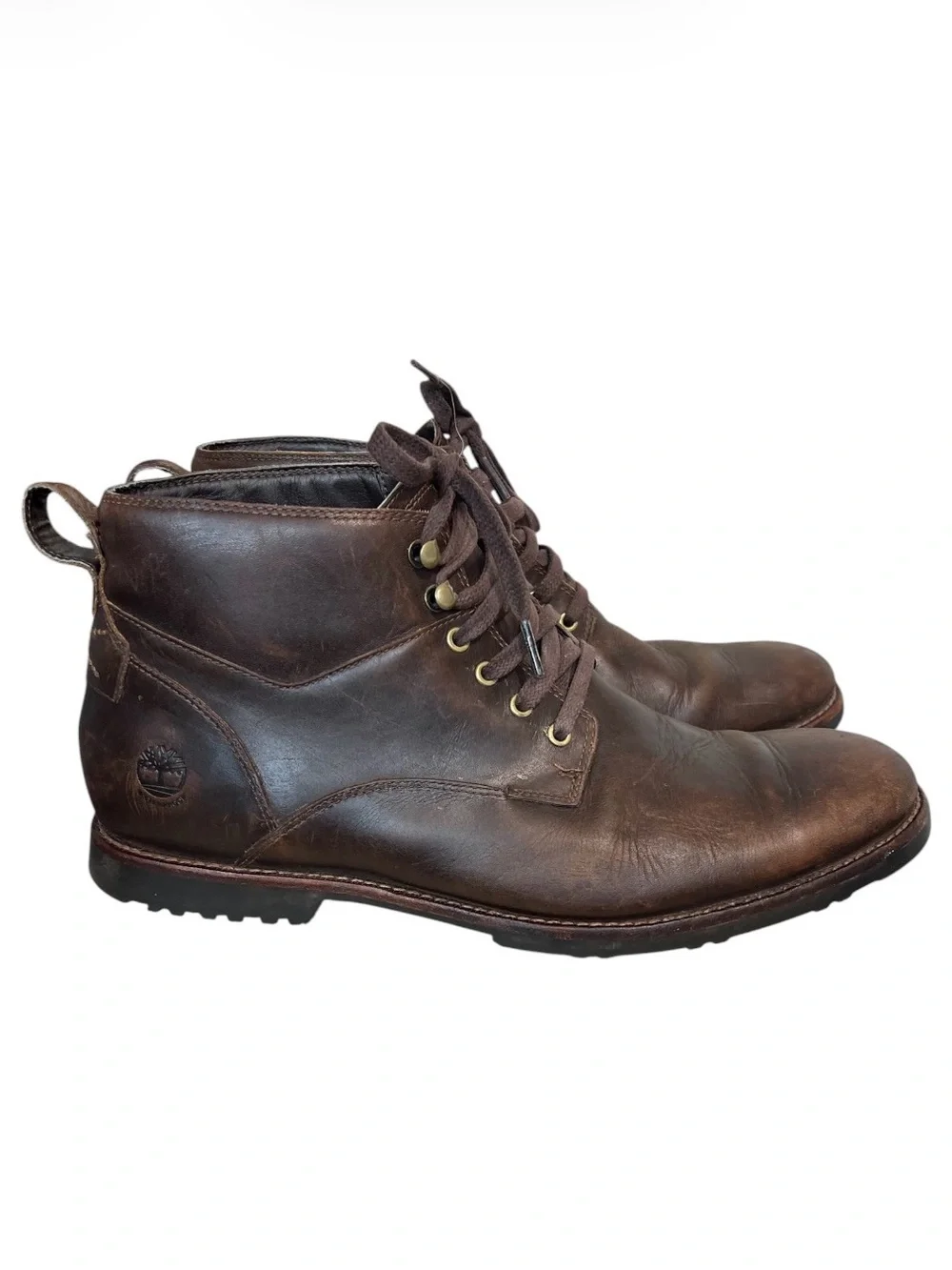 Timberland Men’s Brown Leather Chukka Lace Up Boots Size 10.5